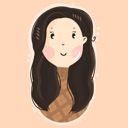 artist cute portrait illustration
